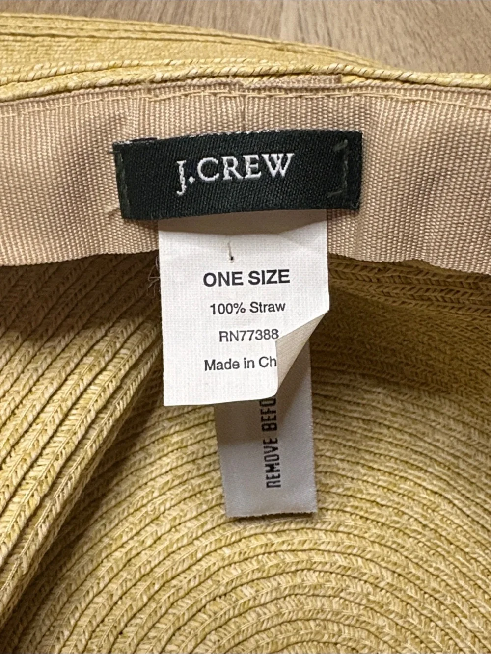 J. Crew Floppy Straw Sun Hat with Pink Striped Bow summer beach vacation cruise